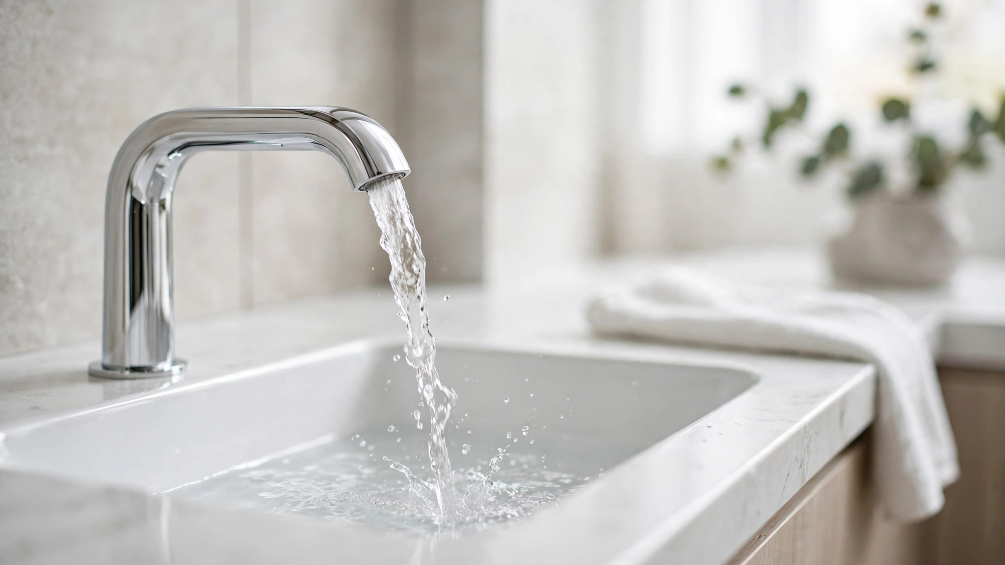 Modern faucet installation