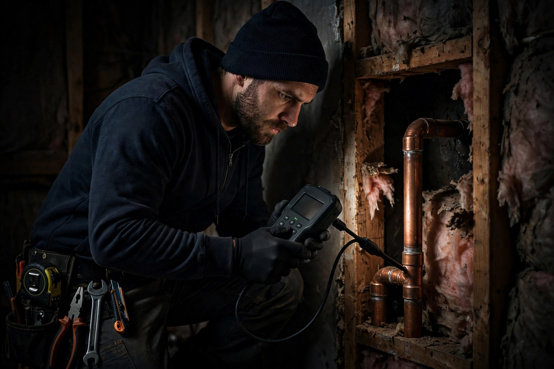 Leak detection with professional equipment